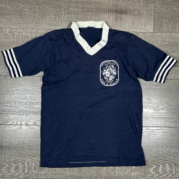 Vintage Fire Dept T-Shirt Lot of 3 70s 80s Montgomery County Charlotte Mens L/XL - Picture 9 of 11